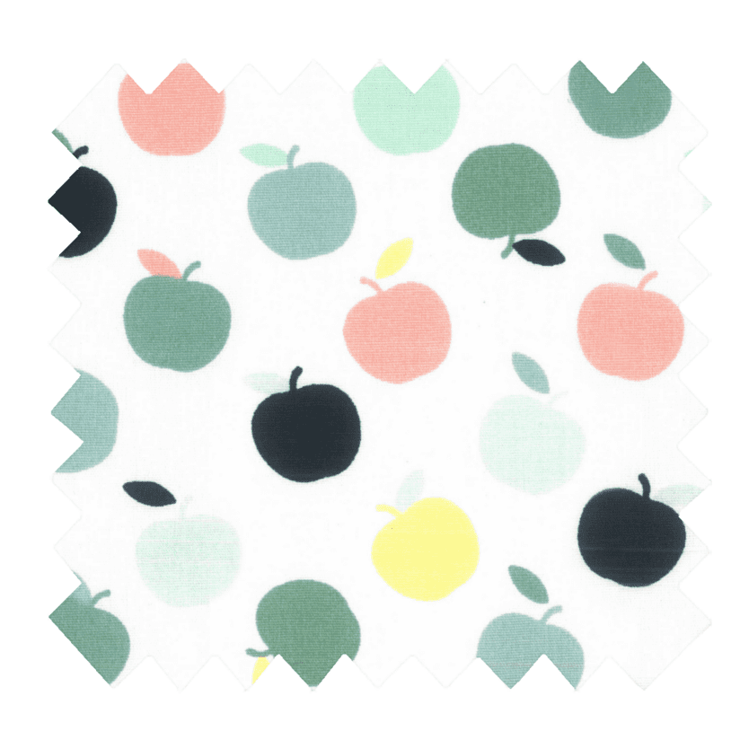 Cotton fabric green apples ex1099