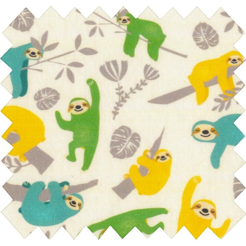 Cotton fabric sloth