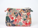 Mini Pleated clutch bag cerise en fleur