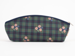 Pencil case tartan fleuri
