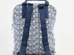 Gaby small backpack navy embroidered gingham