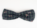 crossed headband tartan fleuri