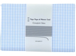 1 m fabric coupon sky blue gingham