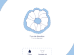 Small scrunchie tartan fleuri
