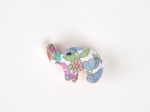 Elephant clip pastel fleuri