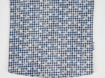 Square flap of saddle bag  navy embroidered gingham