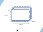 Rectangular toiletry bag palmeraie