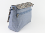 Large shoulder bag base iridescent denim