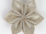 Star flower hairslide  glitter linen