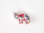 Elephant clip porcelaine rosée