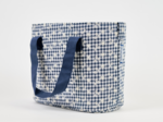 Cooler bag navy embroidered gingham