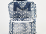 Gaby small backpack navy embroidered gingham