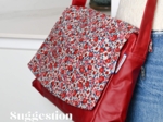 Base of satchel bag red