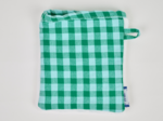 Make-up Remover Glove green mint gingham