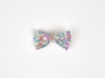 Ribbon  hair slide pastel fleuri