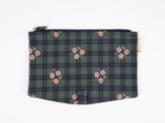 Flap of shoulder bag tartan fleuri