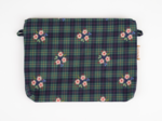 Coton clutch bag tartan fleuri