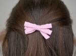 Ribbon hair slide light pink