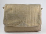 Square flap of saddle bag  gold large corduroy