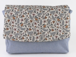 Large shoulder bag base iridescent denim