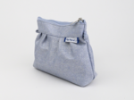 Mini Pleated clutch bag iridescent denim