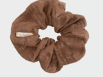 Scrunchie gaze pailletée cognac