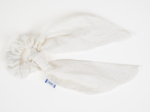 Short tail scrunchie starry white english embroidery 