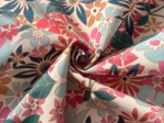 1 m fabric coupon cerise en fleur