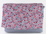 Large shoulder bag base iridescent denim