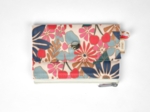 Mini coin purse pouch cerise en fleur