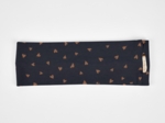 Stretch jersey headband  caramel heart navy