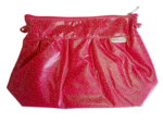 Pleated clutch bag fuchsia pailleté