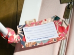 Luggage Tag cerise en fleur