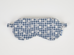 Night mask navy embroidered gingham