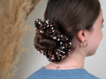 Scrunchie bronze sequins