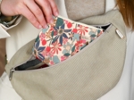 Mini Pleated clutch bag cerise en fleur