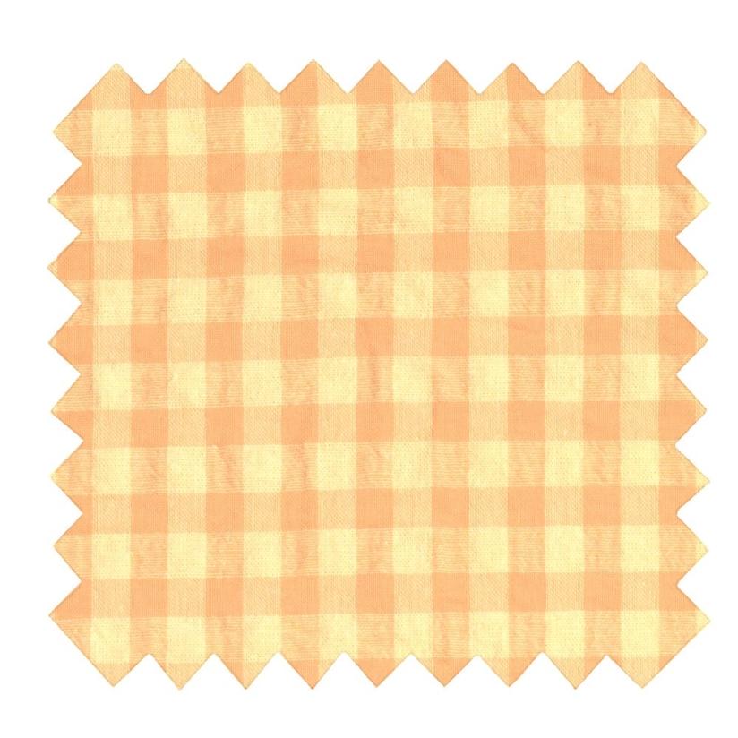 Cotton fabric ex2532 peach yellow seersucker gingham