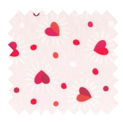 Cotton fabric ex2306 red hearts