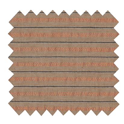 Cotton fabric bronze copper stripe 