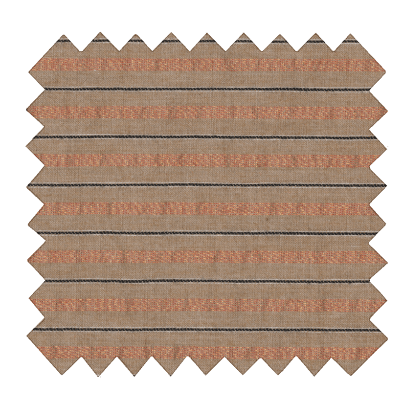 Cotton fabric bronze copper stripe 