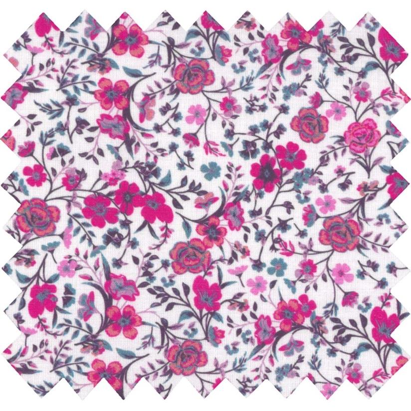 Cotton fabric ex2229 fuchsia vines