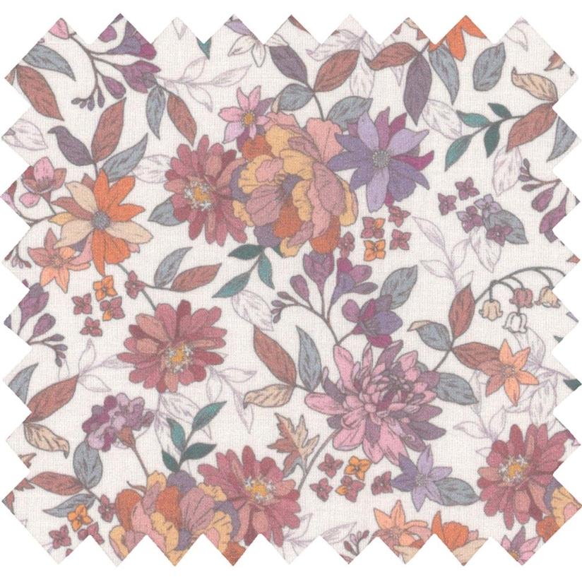 Cotton fabric ex2233 orange pink dahlia