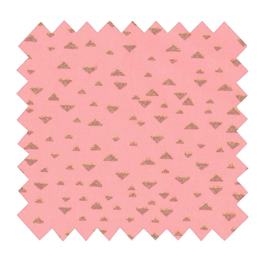 Cotton fabric powdered gold triangle