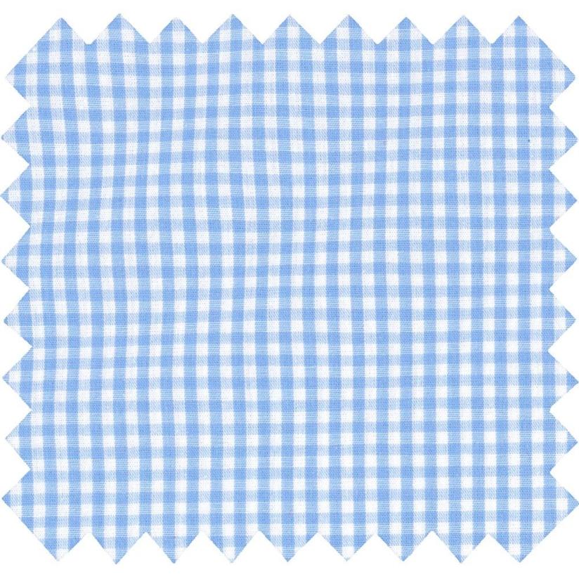 Cotton fabric sky blue gingham