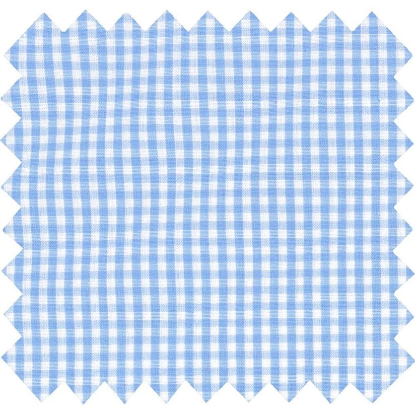 Cotton fabric sky blue gingham