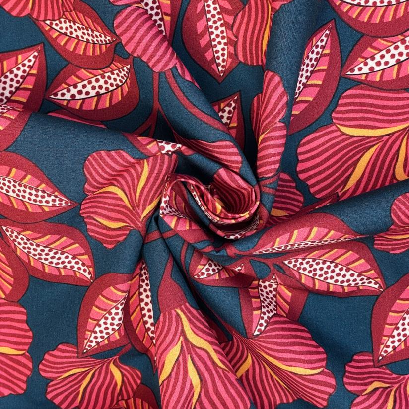 Cotton fabric ex2577 burgundy calyspo