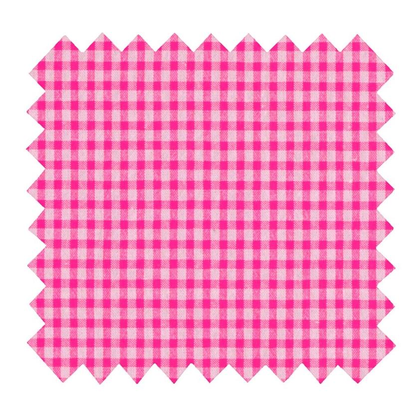 Cotton fabric neon pink gingham