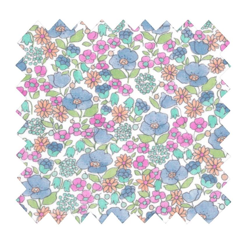 Cotton fabric pastel fleuri