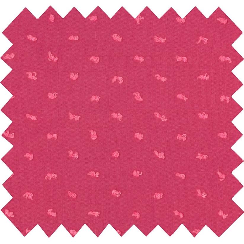 Cotton fabric plumetis rose fuchsia