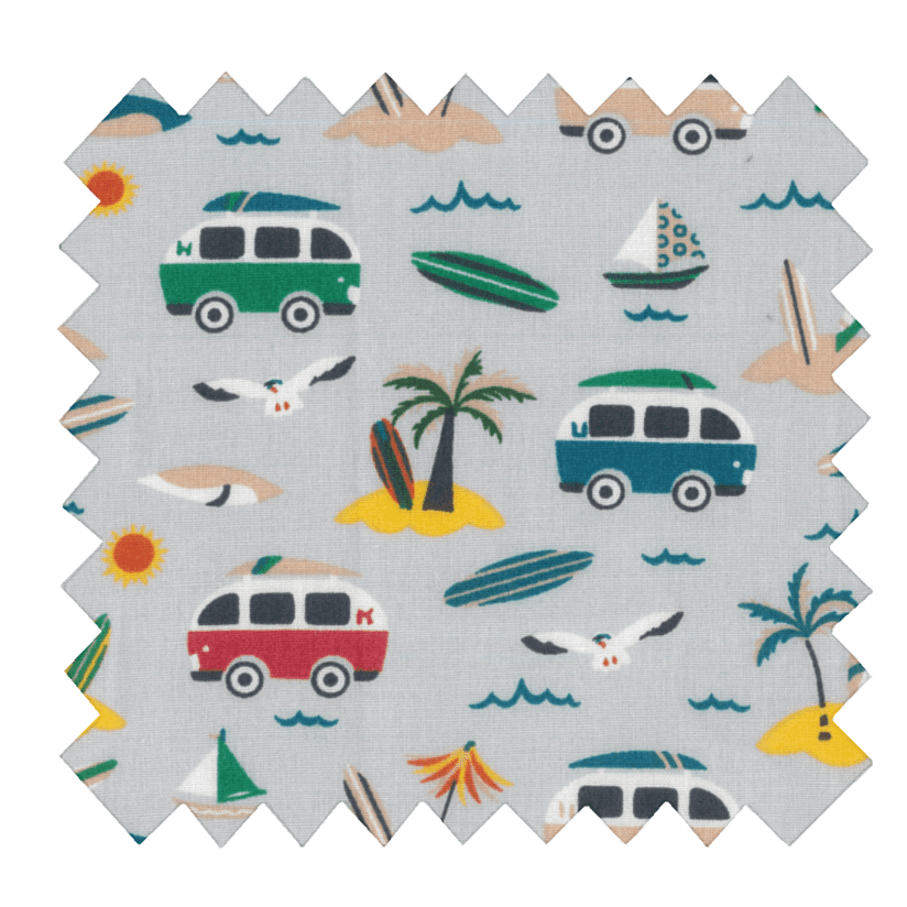 Cotton fabric surfing paradise